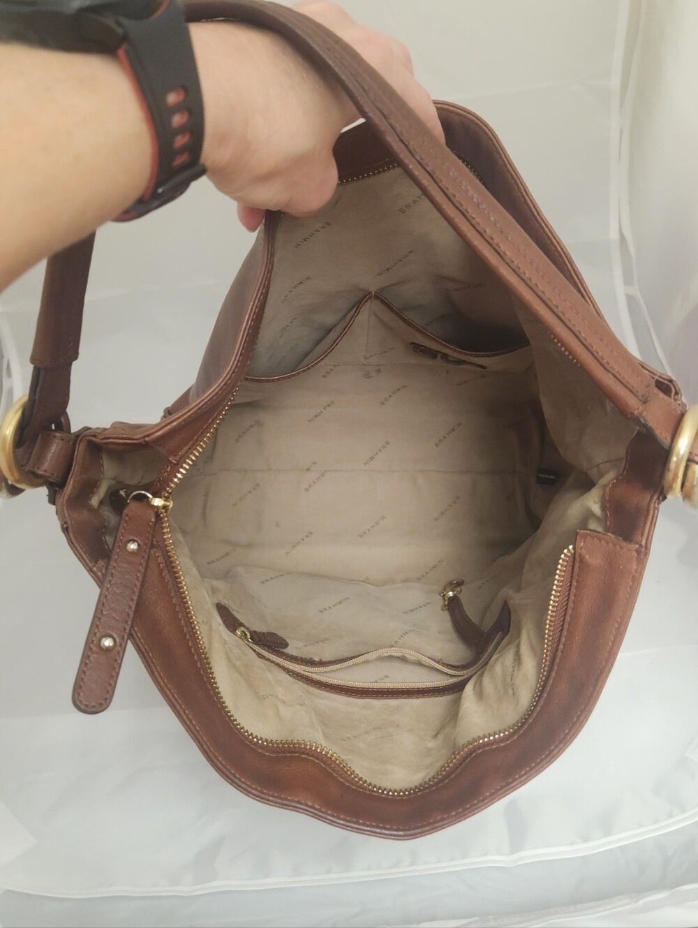 Brahmin Leather Hobo Shoulder Bag Great Condition Amazing Leather!! - Picture 11 of 12
